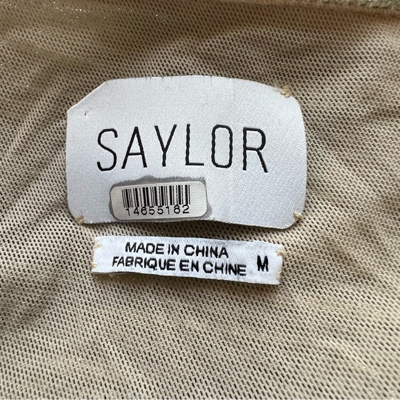 Saylor Aloea Pliss one shoulder metallic dress 612 - Picture 16 of 16